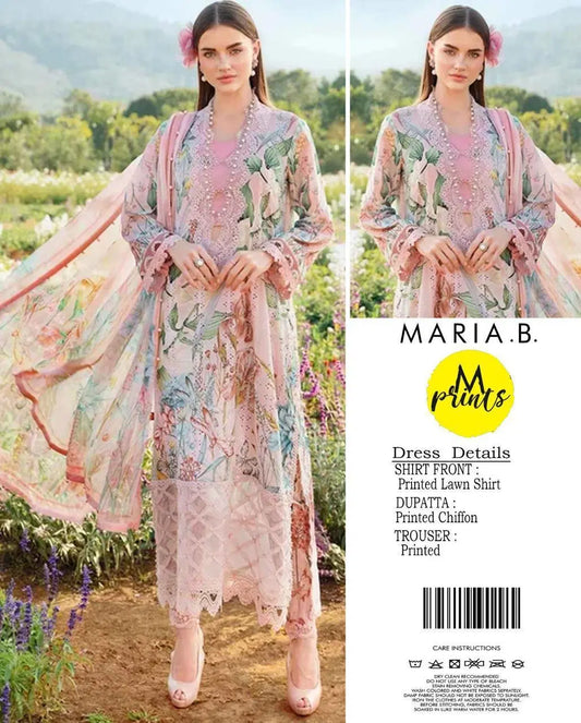3 Pcs Women's Unstitched Printed Suit