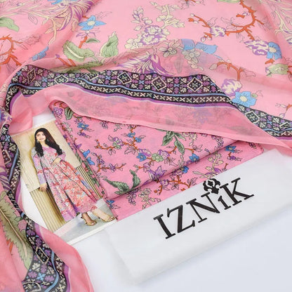 3 Pcs Women's Unstitched Printed Suit