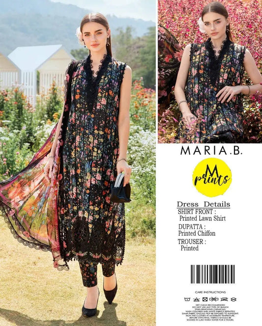 3 Pcs Women's Unstitched Printed Suit